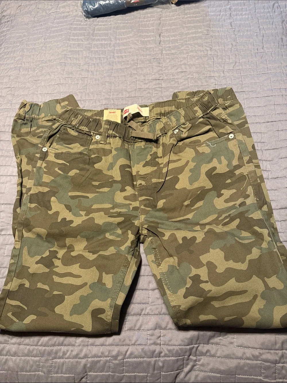 Levi's Boys Camo Jogger Pants in Green and Brown